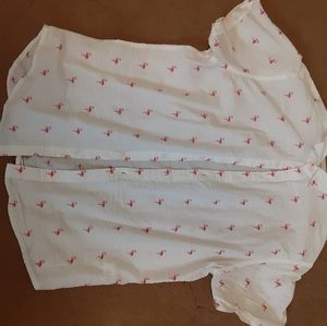 Denim and Flower button down